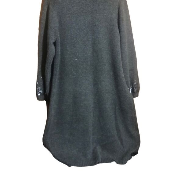 Torrid Drop Shoulder Open Front Duster With Sequin Detail On Sleeves. Gray. 2 - Picture 4 of 6